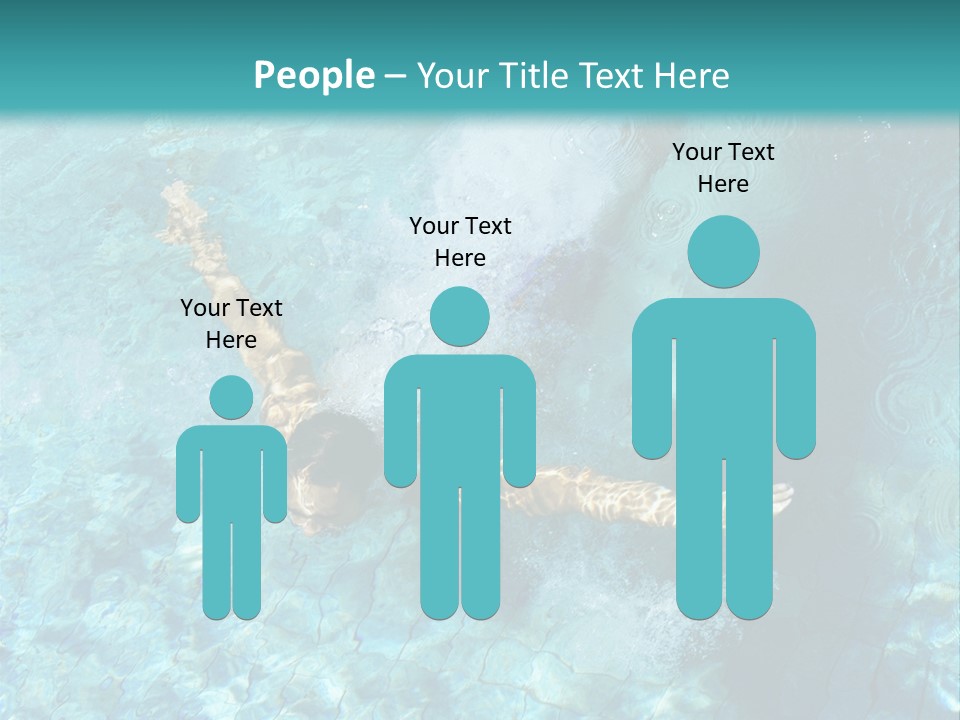 A Man Swimming In A Pool Of Water Powerpoint Template PowerPoint Template