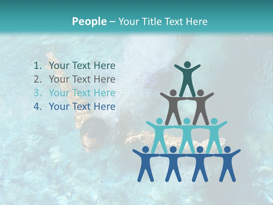 A Man Swimming In A Pool Of Water Powerpoint Template PowerPoint Template