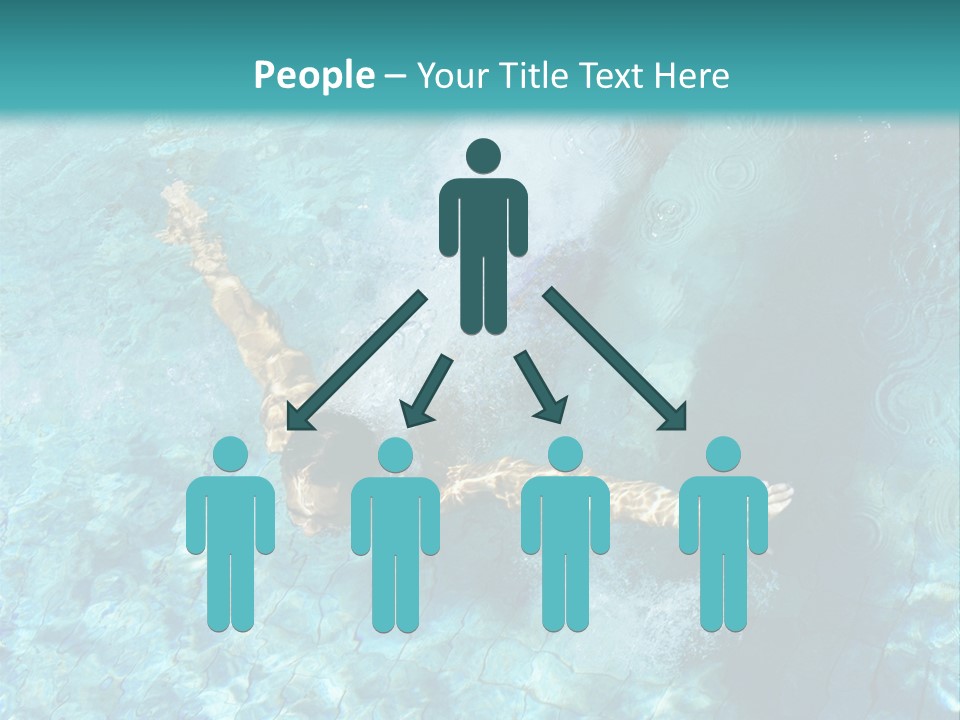 A Man Swimming In A Pool Of Water Powerpoint Template PowerPoint Template