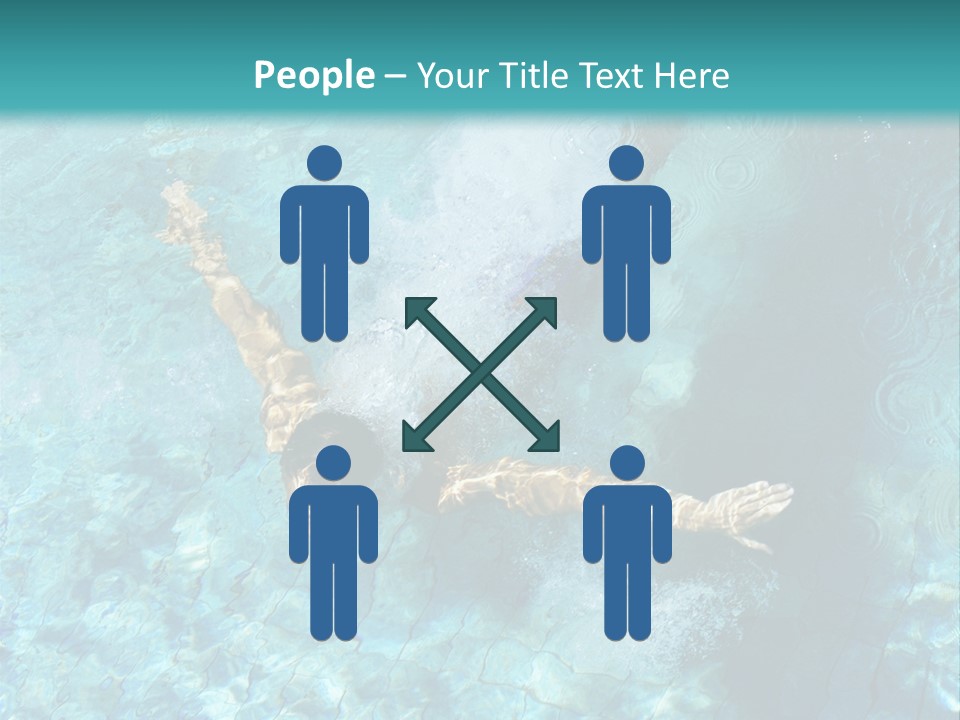 A Man Swimming In A Pool Of Water Powerpoint Template PowerPoint Template