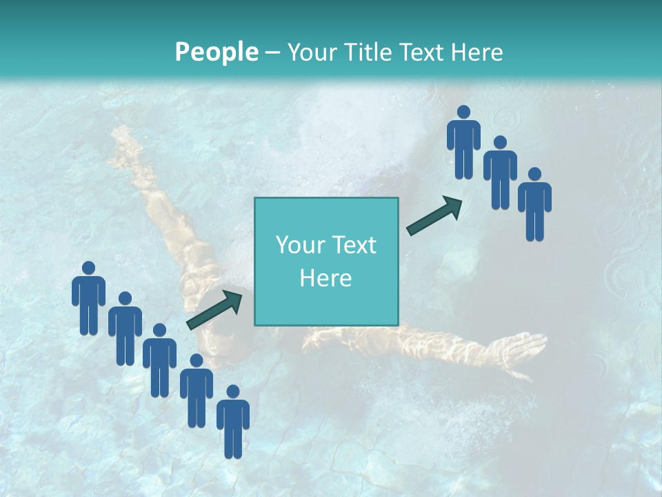 A Man Swimming In A Pool Of Water Powerpoint Template PowerPoint Template