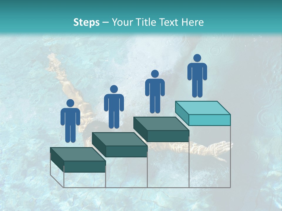 A Man Swimming In A Pool Of Water Powerpoint Template PowerPoint Template