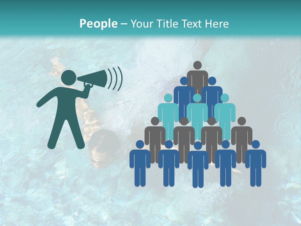 A Man Swimming In A Pool Of Water Powerpoint Template PowerPoint Template