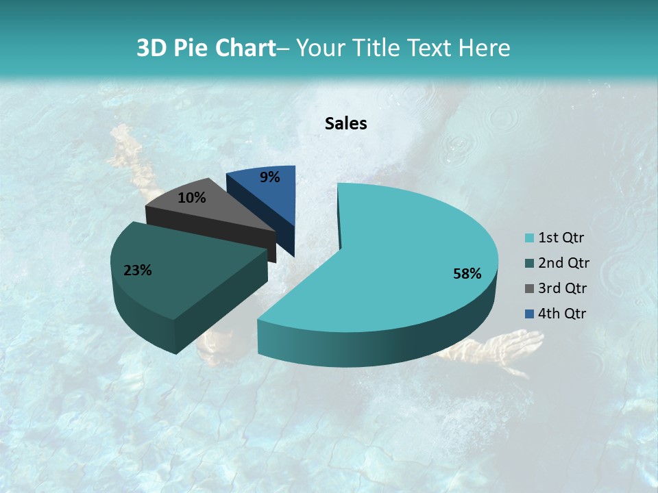 A Man Swimming In A Pool Of Water Powerpoint Template PowerPoint Template