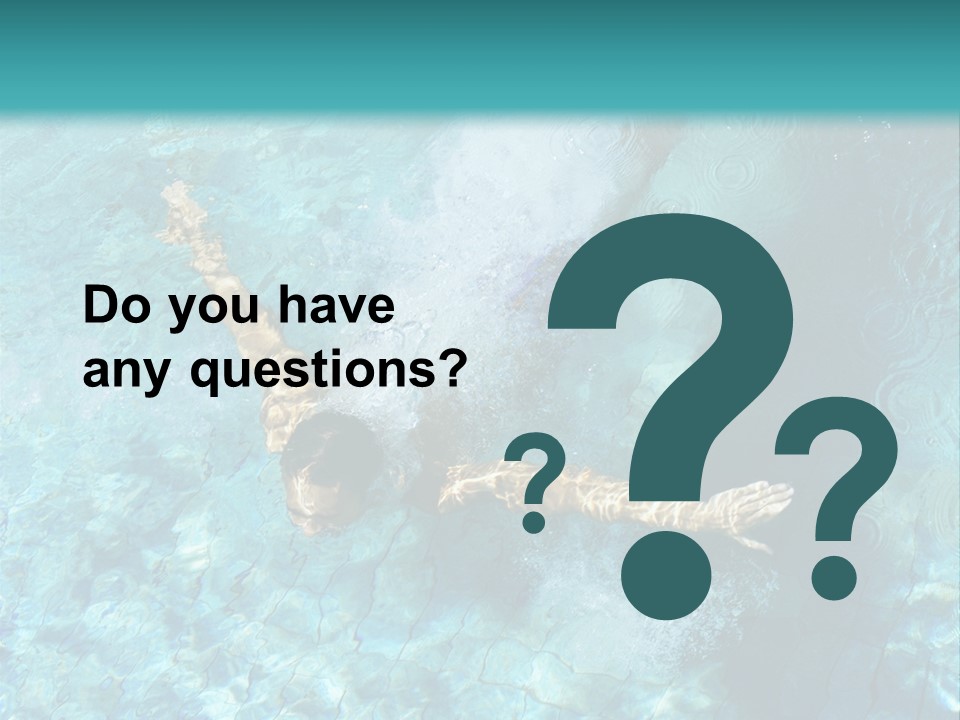 A Man Swimming In A Pool Of Water Powerpoint Template PowerPoint Template