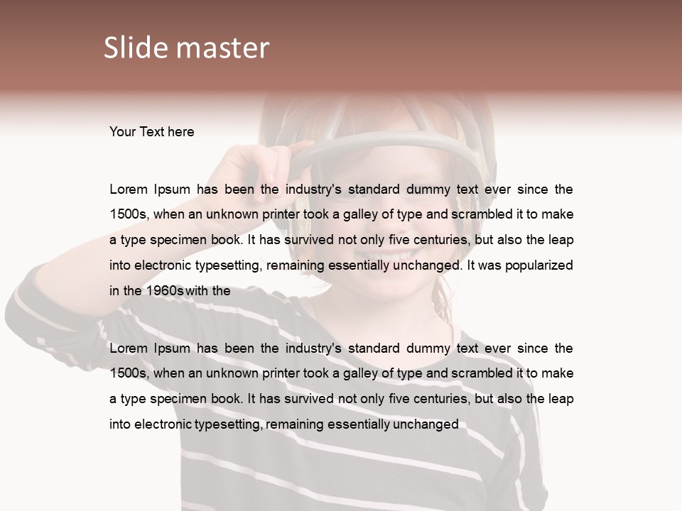 Head Childhood Wearing PowerPoint Template