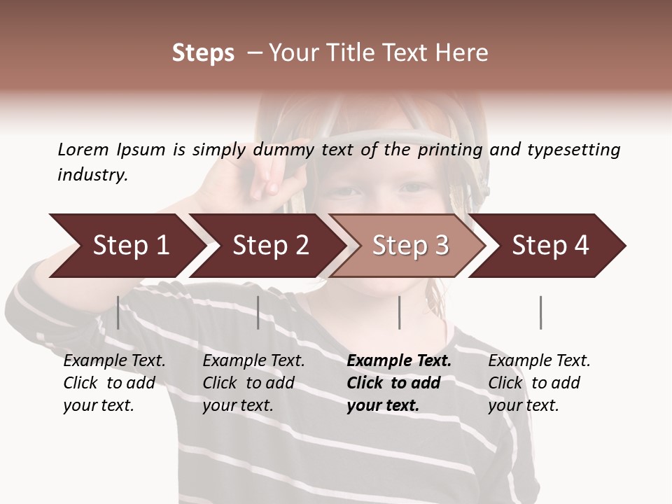 Head Childhood Wearing PowerPoint Template
