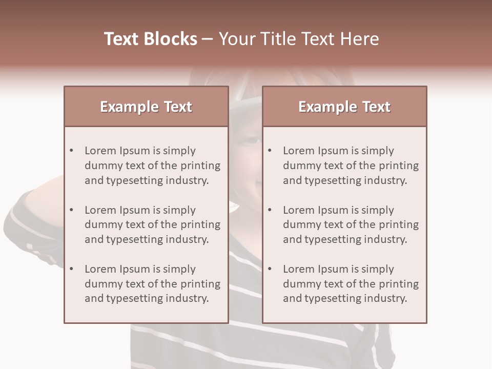 Head Childhood Wearing PowerPoint Template