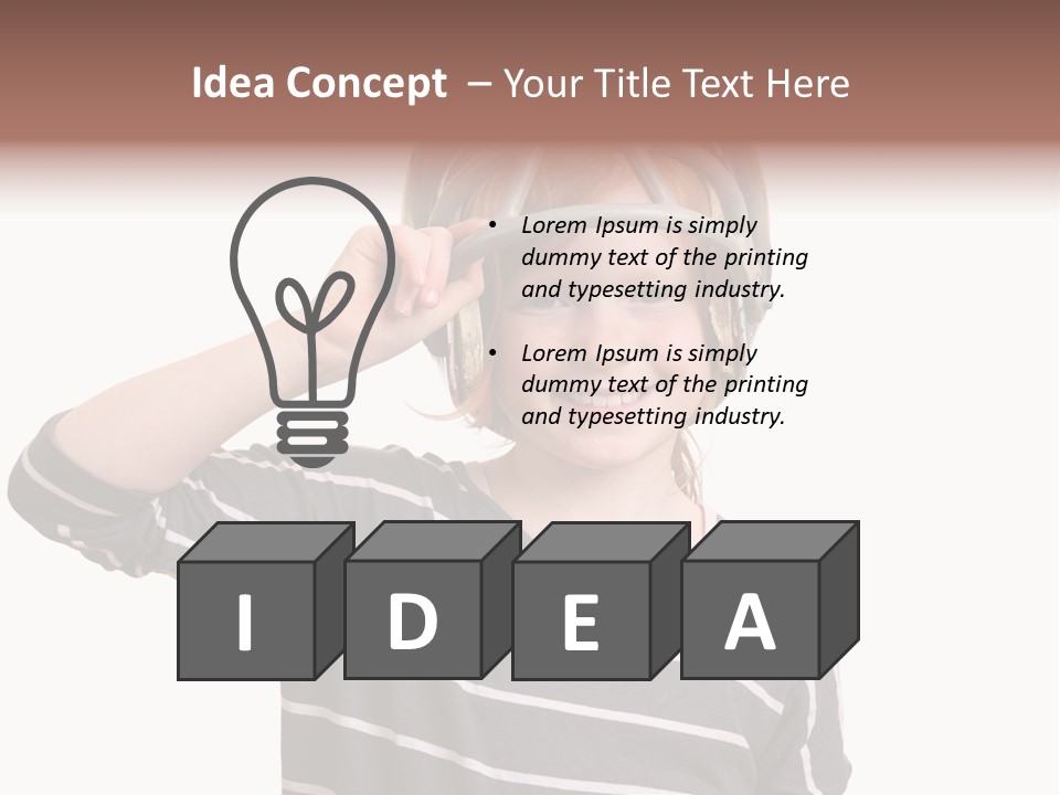 Head Childhood Wearing PowerPoint Template