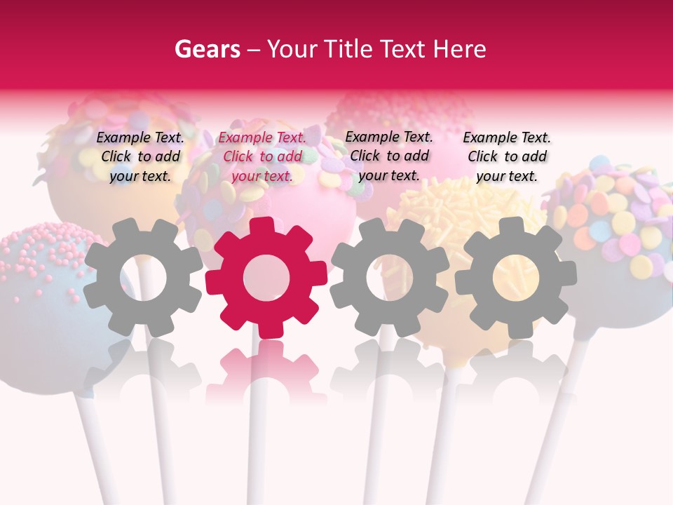 Candy Cake Stick PowerPoint Template