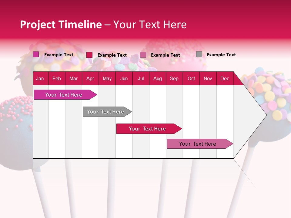 Candy Cake Stick PowerPoint Template
