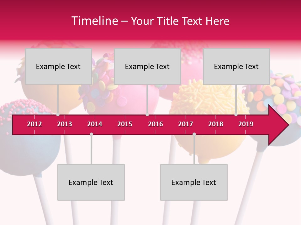 Candy Cake Stick PowerPoint Template