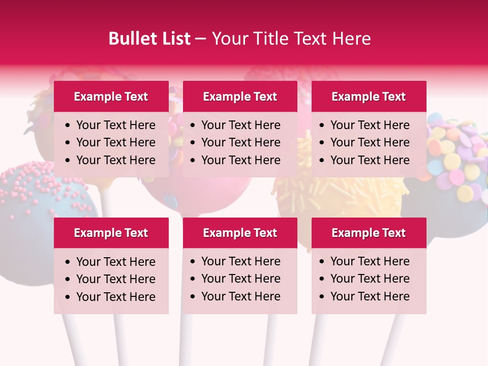 Candy Cake Stick PowerPoint Template