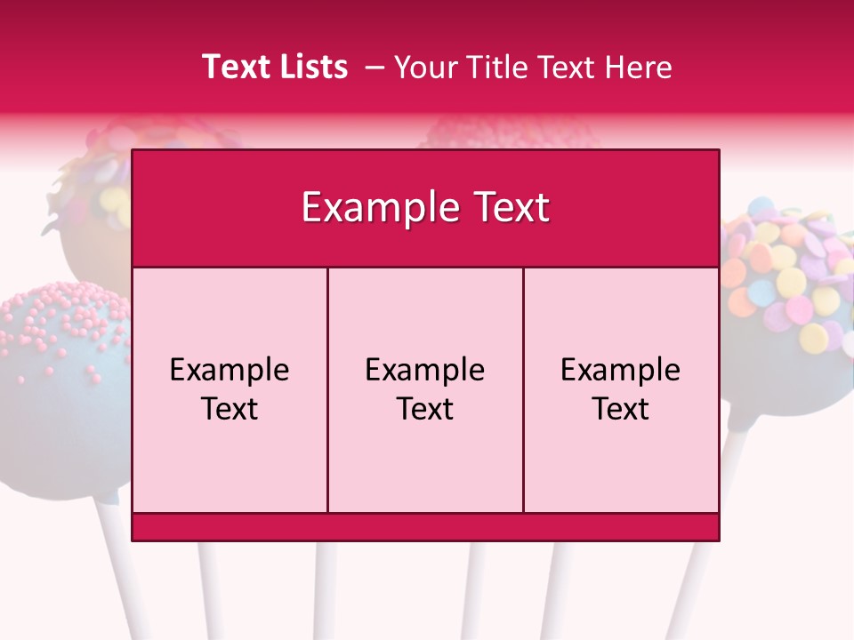Candy Cake Stick PowerPoint Template