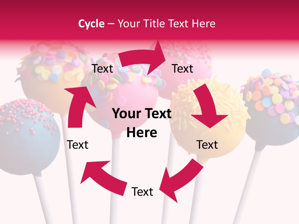 Candy Cake Stick PowerPoint Template