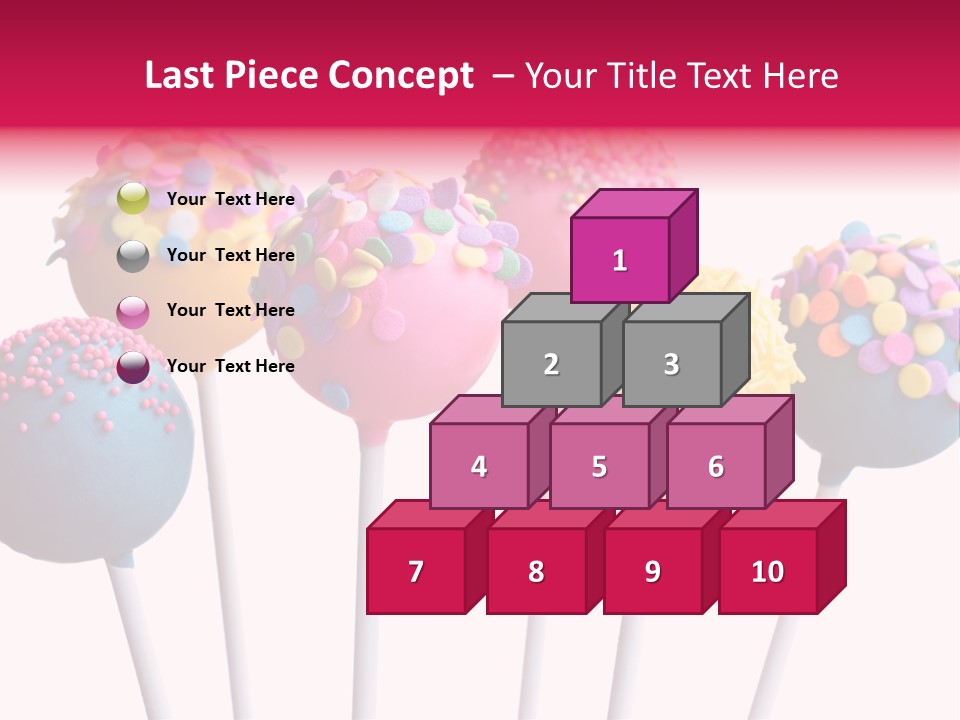 Candy Cake Stick PowerPoint Template