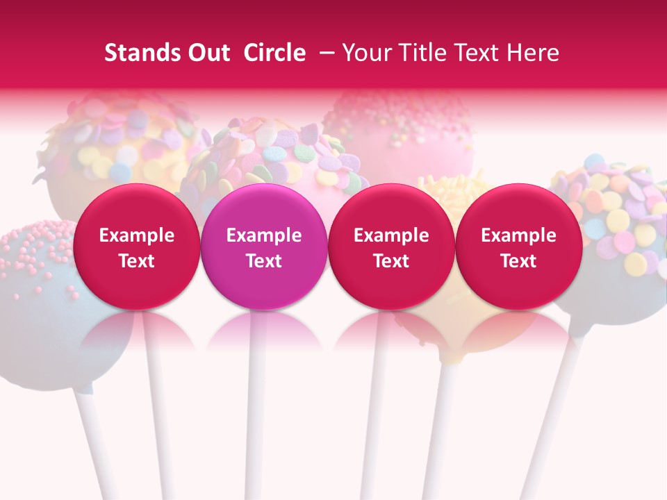 Candy Cake Stick PowerPoint Template