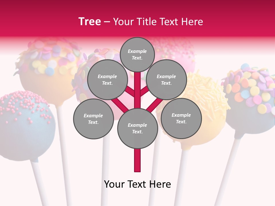 Candy Cake Stick PowerPoint Template