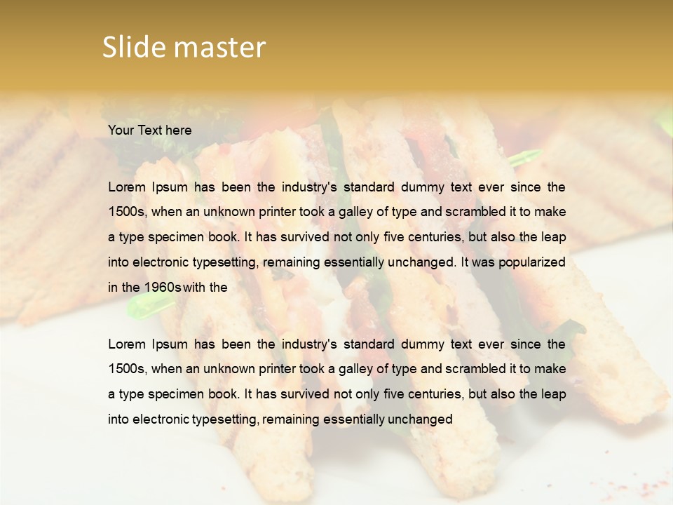 Isolated Mustard Breakfast PowerPoint Template