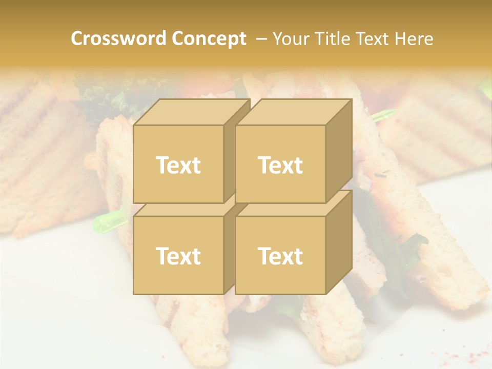 Isolated Mustard Breakfast PowerPoint Template