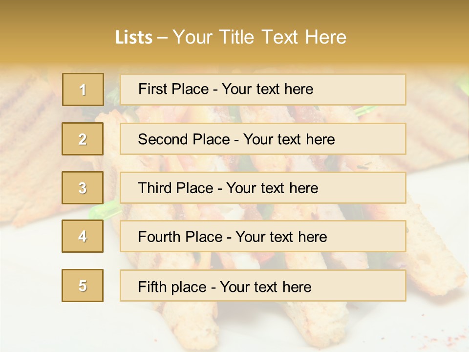Isolated Mustard Breakfast PowerPoint Template