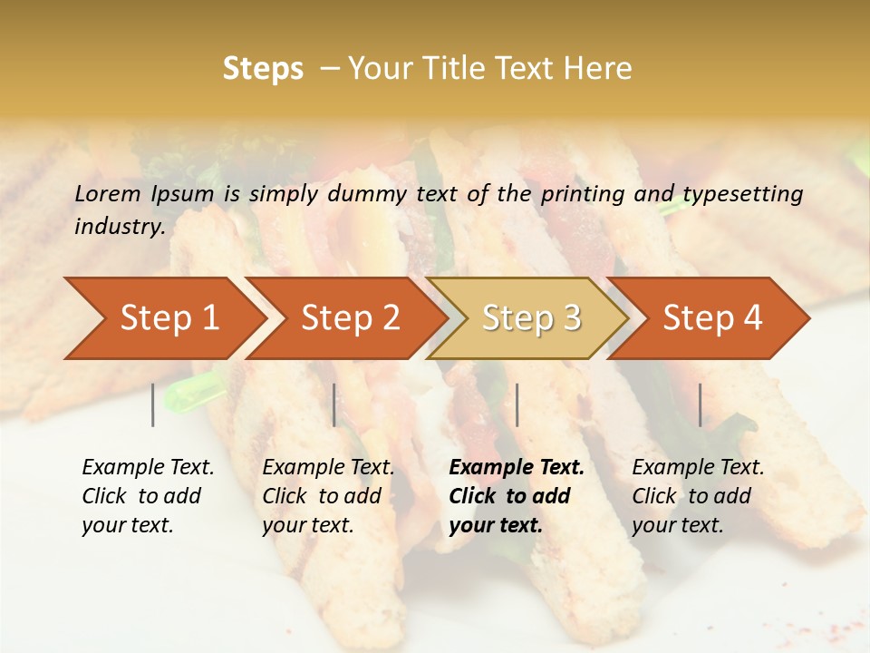 Isolated Mustard Breakfast PowerPoint Template