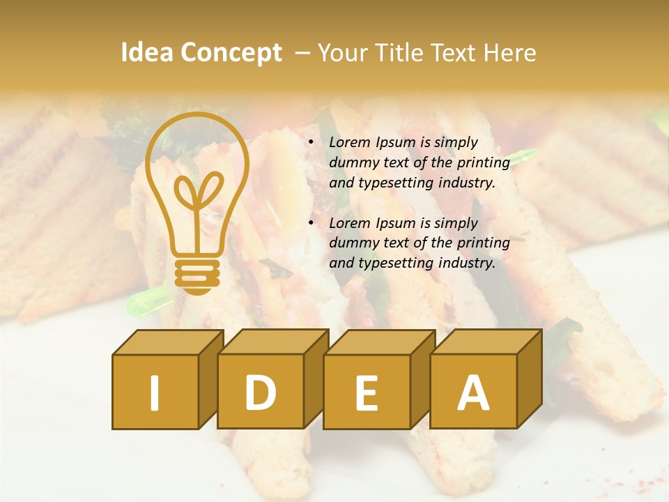 Isolated Mustard Breakfast PowerPoint Template