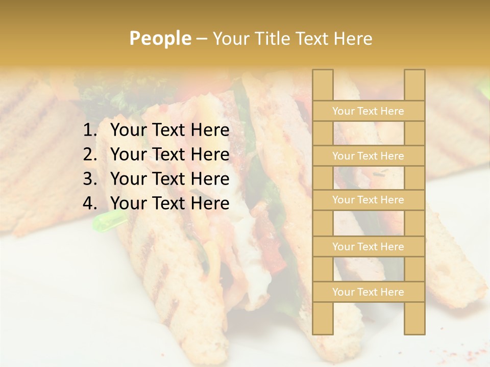 Isolated Mustard Breakfast PowerPoint Template