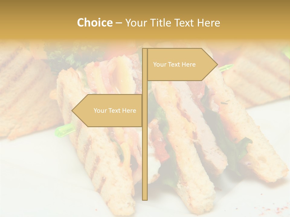 Isolated Mustard Breakfast PowerPoint Template