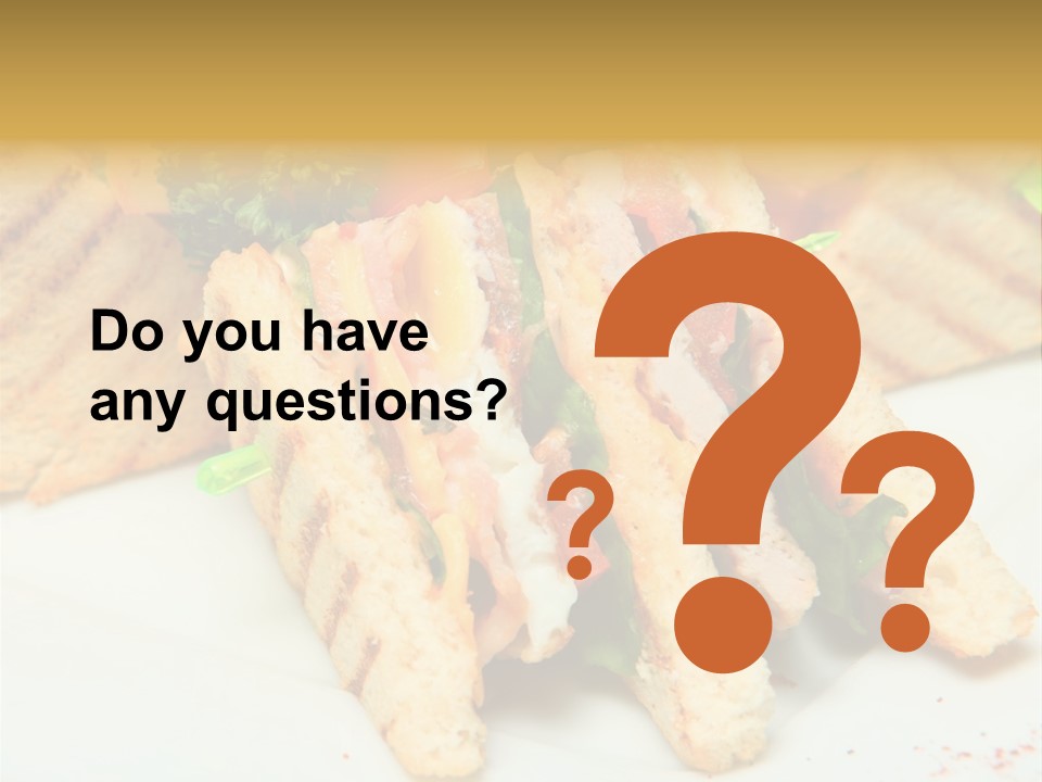 Isolated Mustard Breakfast PowerPoint Template