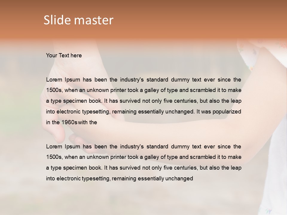 Childhood Hand Together PowerPoint Template