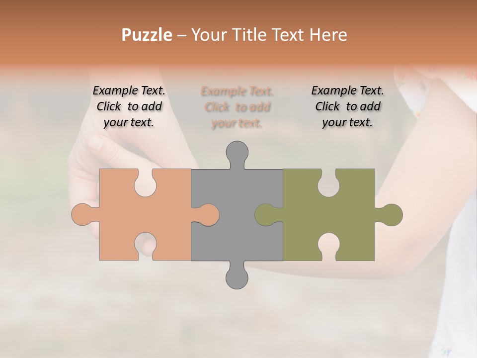 Childhood Hand Together PowerPoint Template