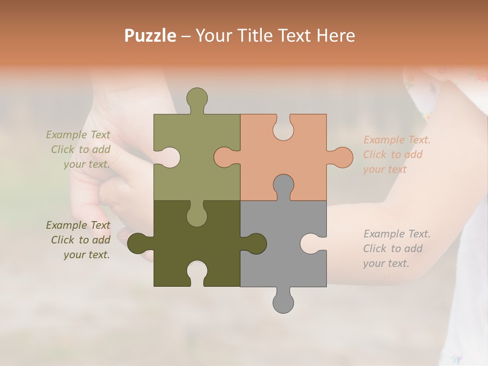 Childhood Hand Together PowerPoint Template