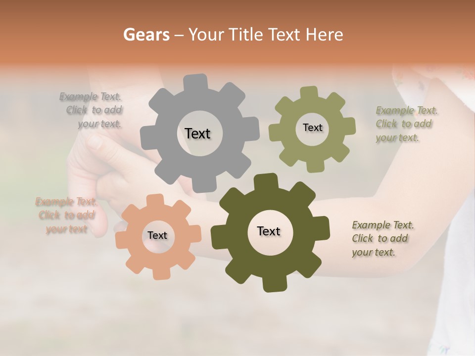 Childhood Hand Together PowerPoint Template