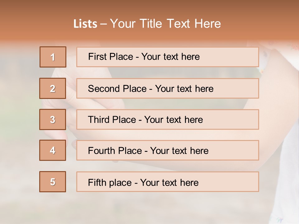 Childhood Hand Together PowerPoint Template