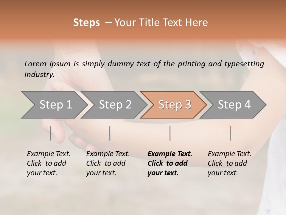 Childhood Hand Together PowerPoint Template