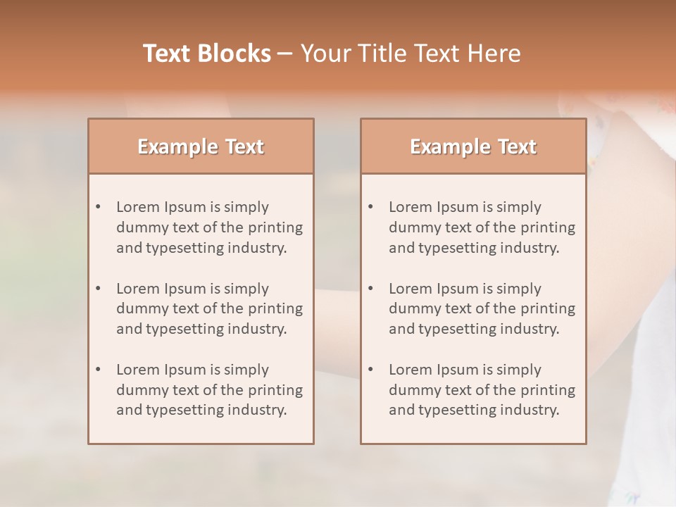 Childhood Hand Together PowerPoint Template