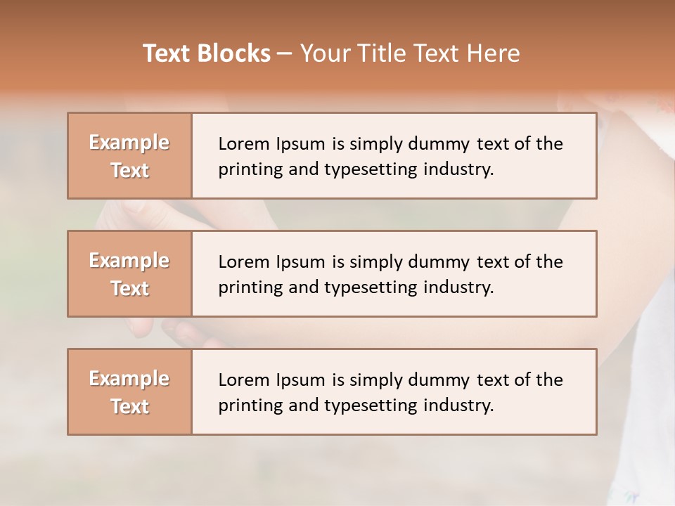 Childhood Hand Together PowerPoint Template