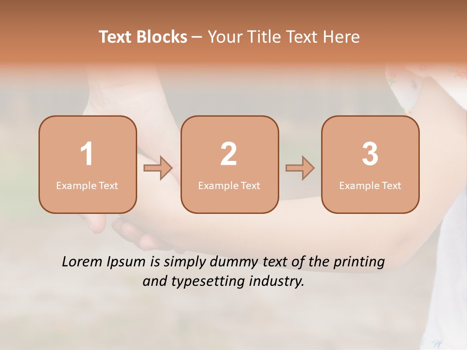 Childhood Hand Together PowerPoint Template