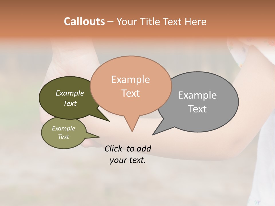 Childhood Hand Together PowerPoint Template