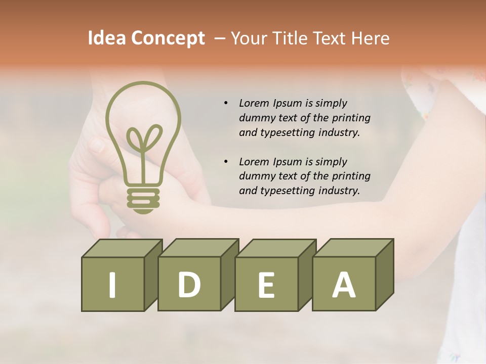 Childhood Hand Together PowerPoint Template