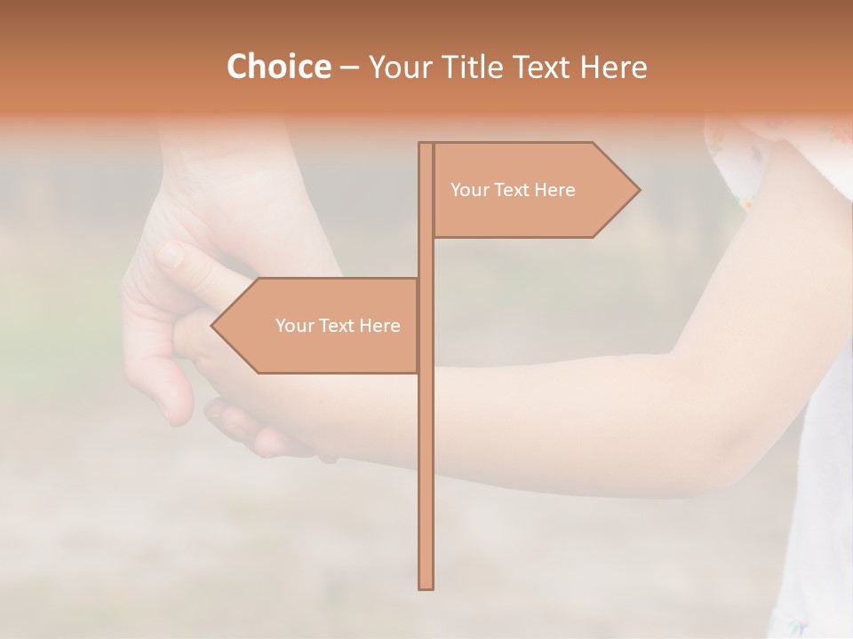 Childhood Hand Together PowerPoint Template
