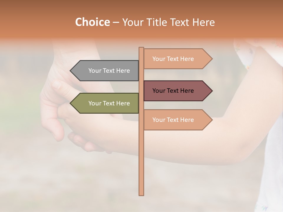 Childhood Hand Together PowerPoint Template