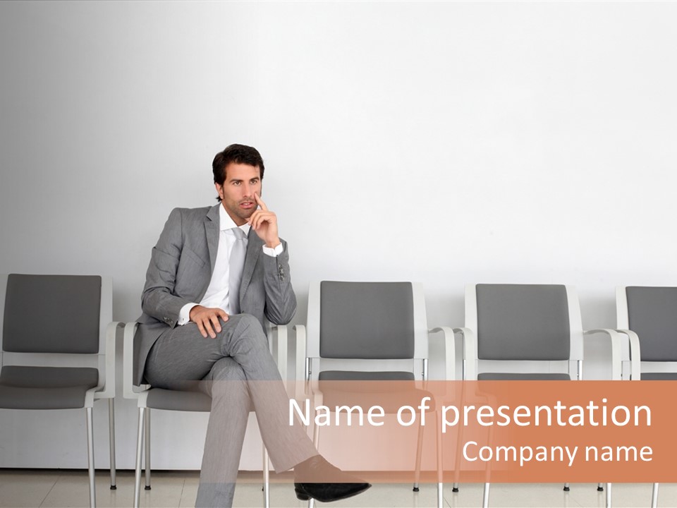 Suit Business Travel Grey PowerPoint Template