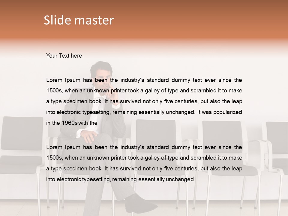Suit Business Travel Grey PowerPoint Template