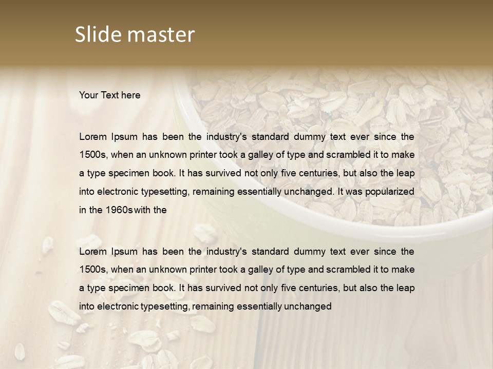 Wooden Dinner Dieting PowerPoint Template