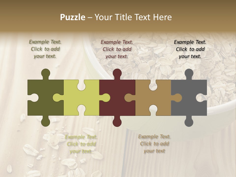 Wooden Dinner Dieting PowerPoint Template