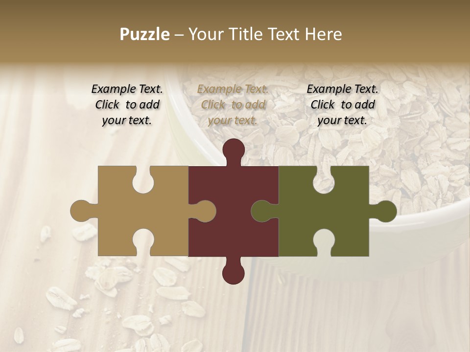 Wooden Dinner Dieting PowerPoint Template