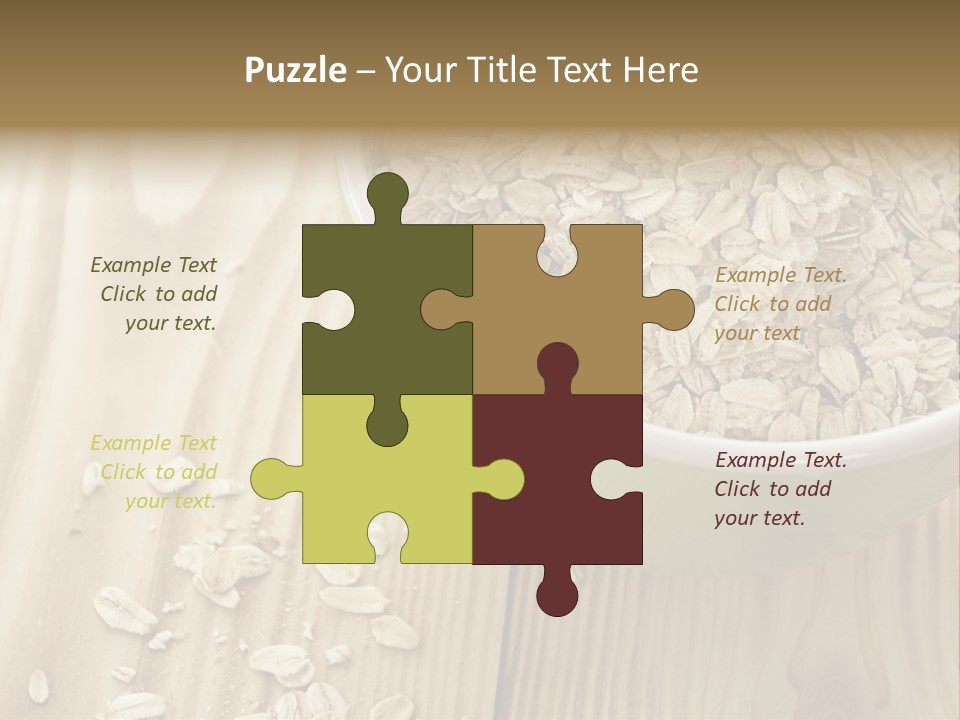 Wooden Dinner Dieting PowerPoint Template