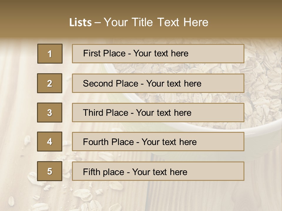 Wooden Dinner Dieting PowerPoint Template